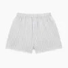 Yellow And Blue Stripe Godfrey Boxer Shorts sold by Turnbull & Asser