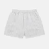 Yellow And Blue Stripe Godfrey Boxer Shorts sold by Turnbull & Asser