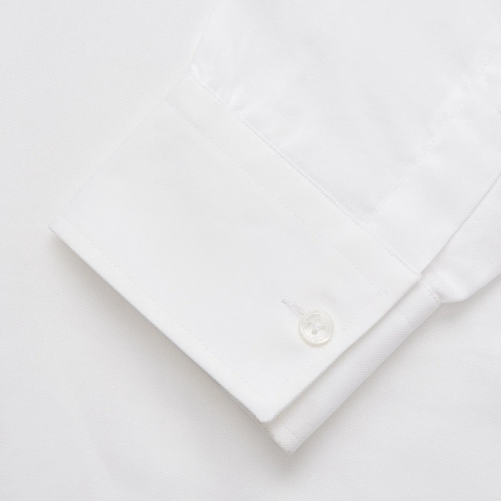 White Cotton Voile Weekend Fit Nevis Shirt sold by Turnbull & Asser product image thumbnail 3