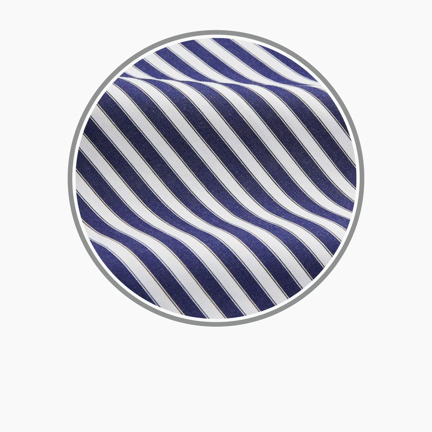 Navy & White Stripe Cotton fabric sold by Turnbull & Asser product image thumbnail 3