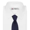 Slim Navy Twill Silk Tie sold by Turnbull & Asser
