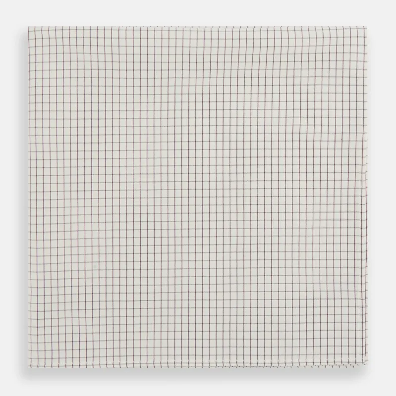 Purple Graph Check Handkerchief sold by Turnbull & Asser