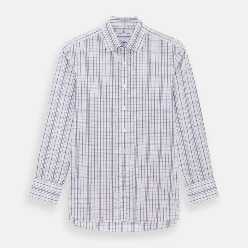 Purple Plaid Check Mayfair Shirt sold by Turnbull & Asser