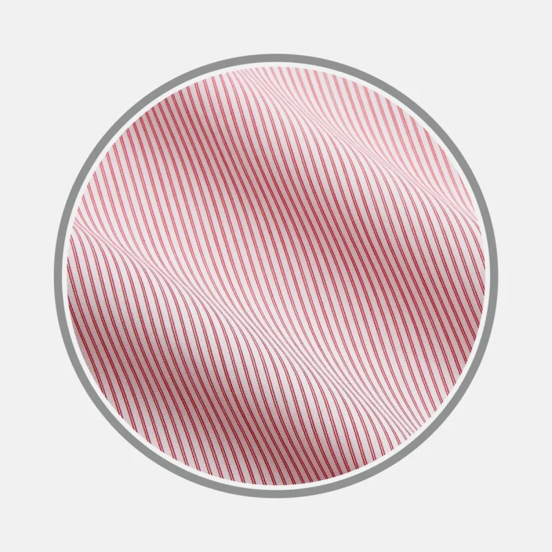Pink and White Stripe Cotton Fabric sold by Turnbull & Asser