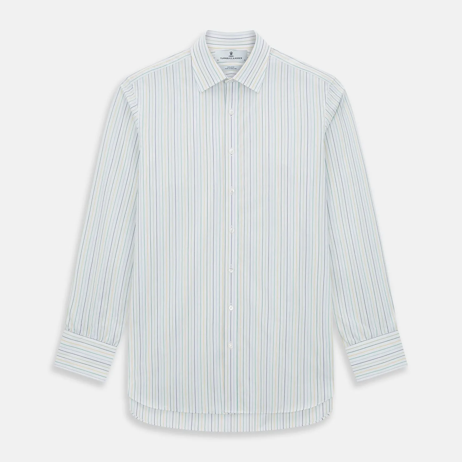 Multi Tone Double Pinstripe Mayfair Shirt sold by Turnbull & Asser