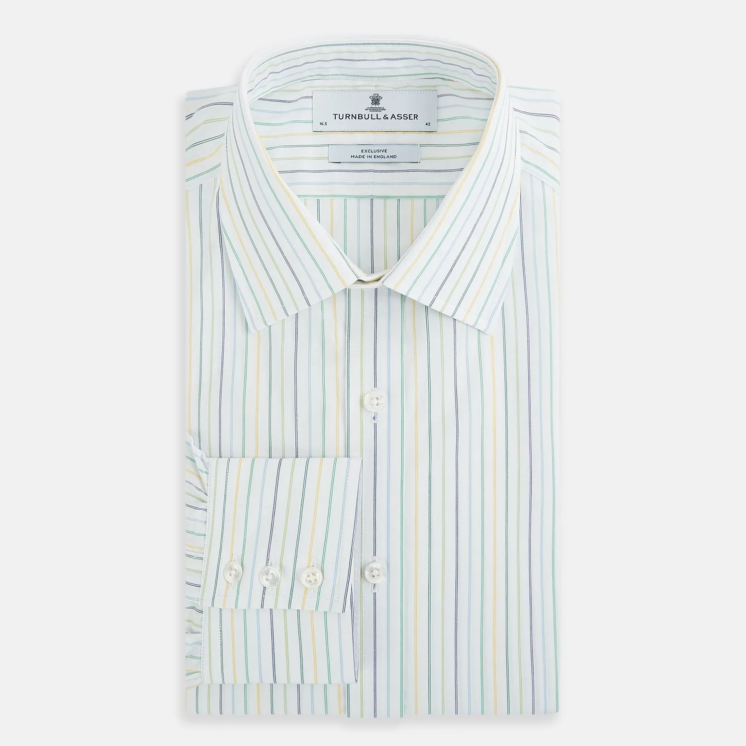 Multi Tone Double Pinstripe Mayfair Shirt sold by Turnbull & Asser product image thumbnail 5