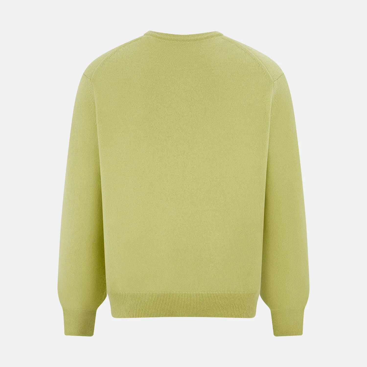 Melon Green Cashmere V-Neck Jumper sold by Turnbull & Asser product image thumbnail 3