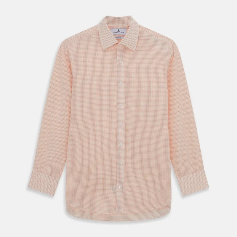 Orange Graph Check Mayfair Shirt sold by Turnbull & Asser