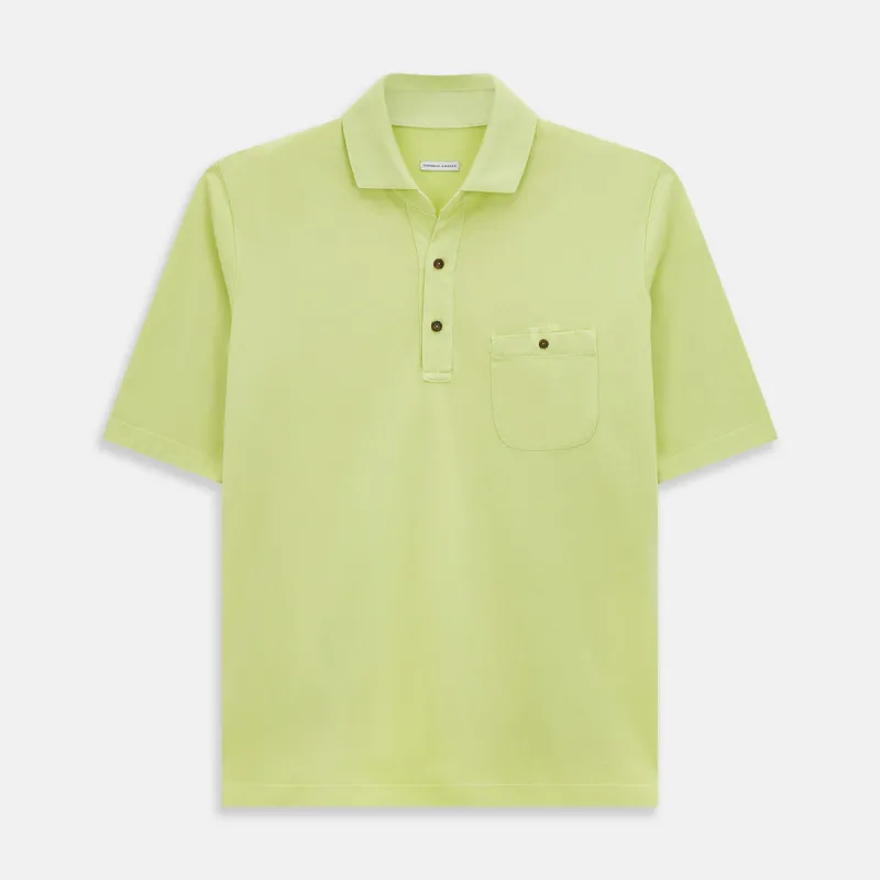 Lime Green Polo Shirt sold by Turnbull & Asser