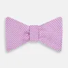 Pink and White Hounstooth Silk Bow Tie sold by Turnbull & Asser
