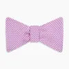 Pink and White Hounstooth Silk Bow Tie sold by Turnbull & Asser