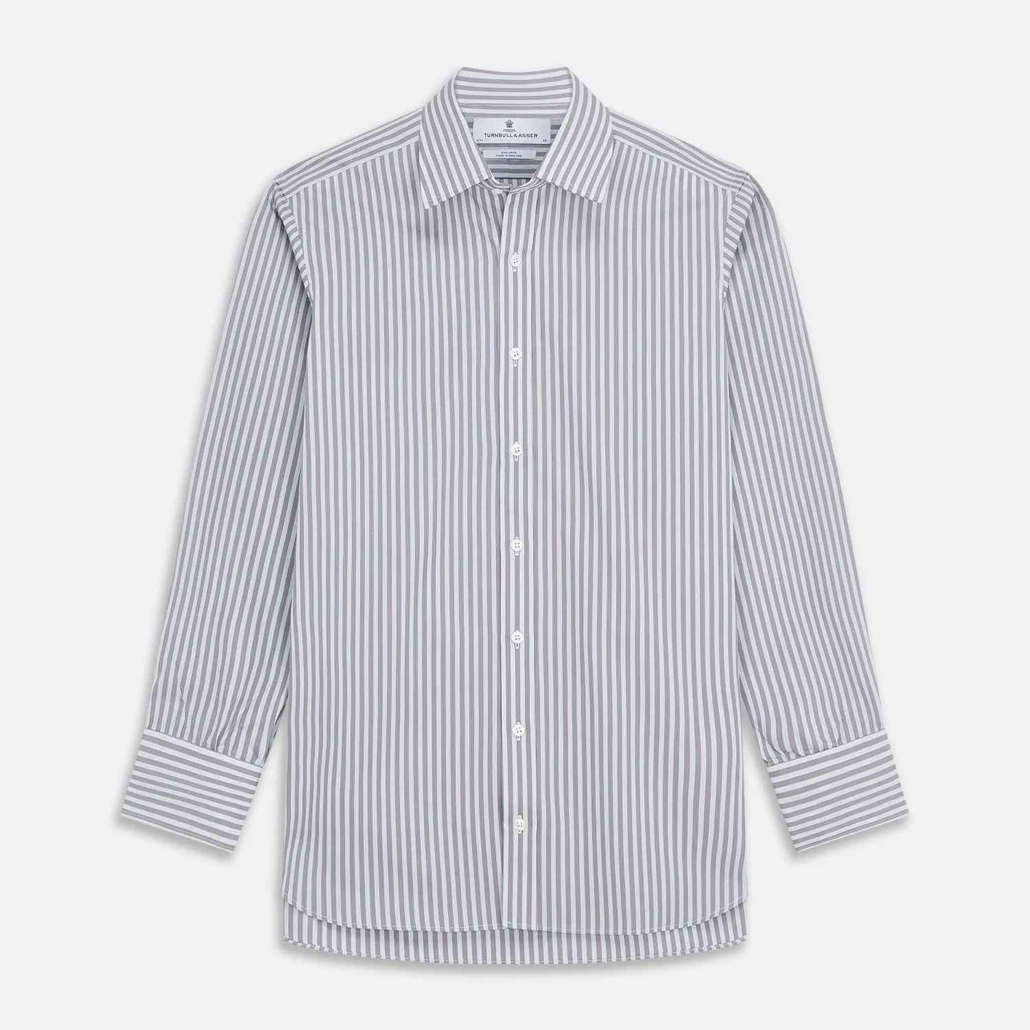 Pale Blue Multi Stripe Cotton Regular Fit Mayfair Shirt sold by Turnbull & Asser