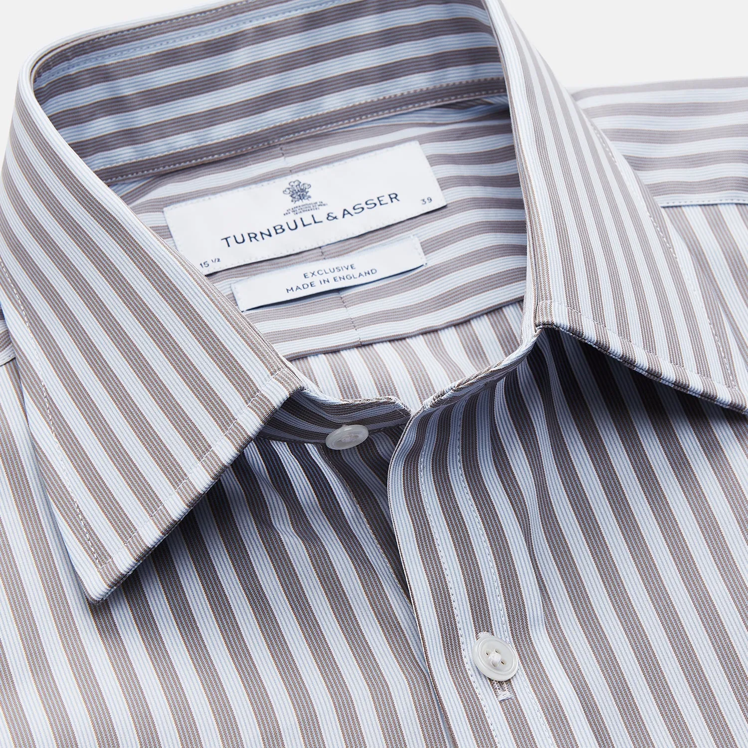 Pale Blue Multi Stripe Cotton Regular Fit Mayfair Shirt sold by Turnbull & Asser product image thumbnail 2