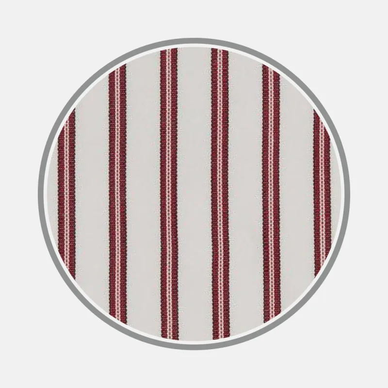 Red Stripe Cotton Fabric sold by Turnbull & Asser
