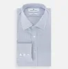 Blue Micro Graph Check Mayfair Shirt sold by Turnbull & Asser