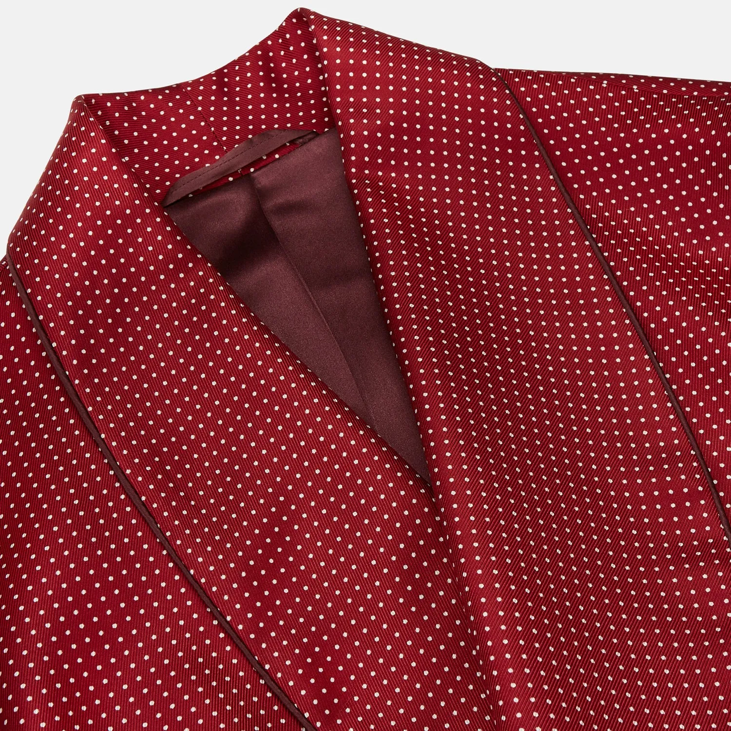 Burgundy Spot Silk Gown sold by Turnbull & Asser product image thumbnail 2