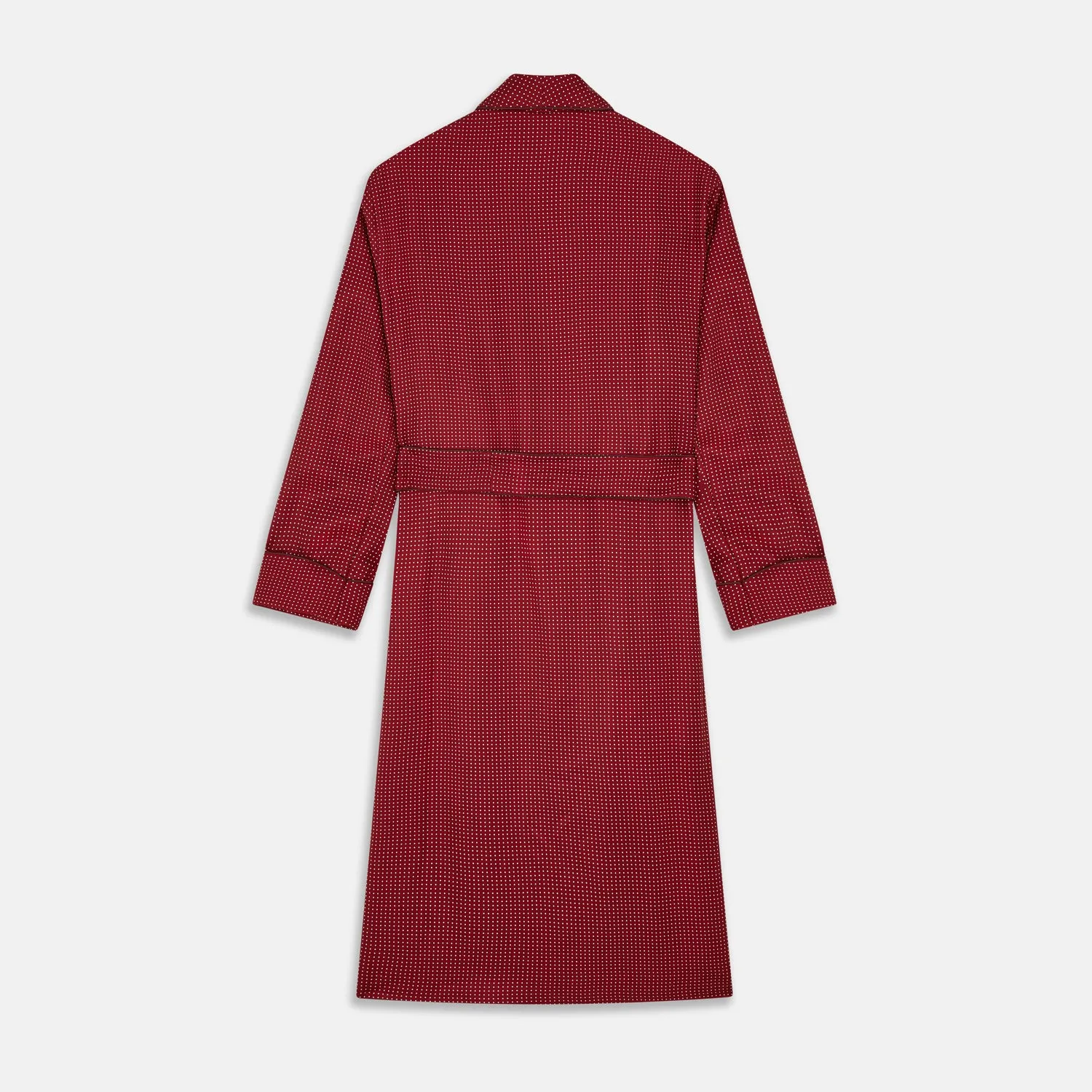 Burgundy Spot Silk Gown sold by Turnbull & Asser product image thumbnail 4
