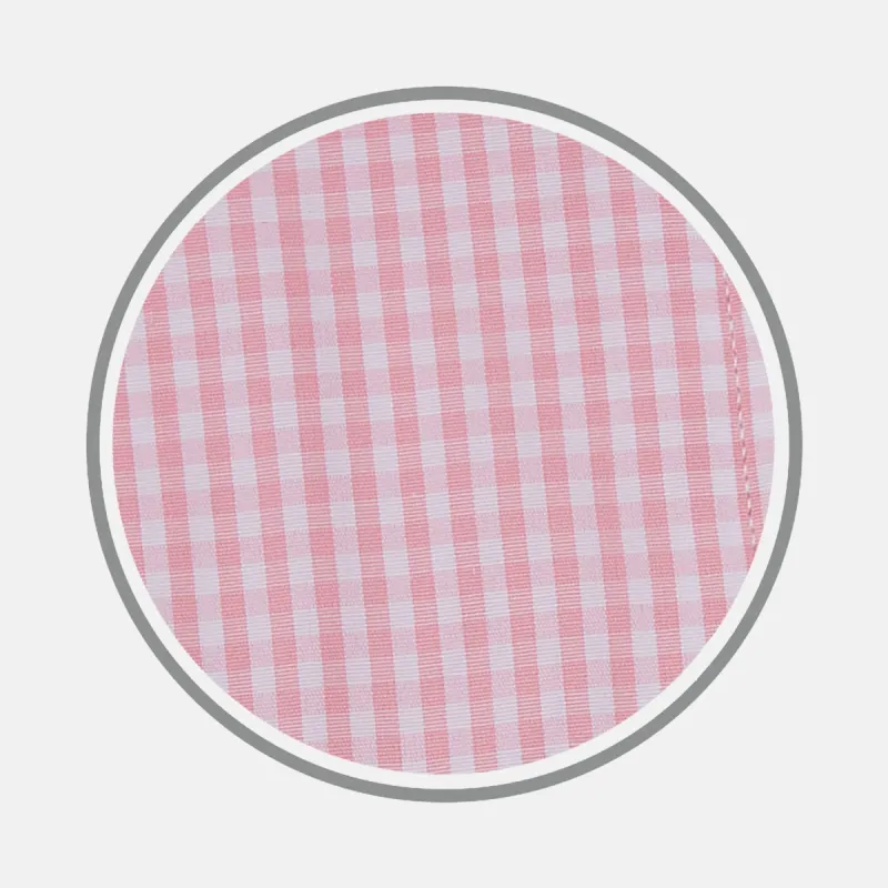 Light Pink Gingham Check Cotton Fabric sold by Turnbull & Asser
