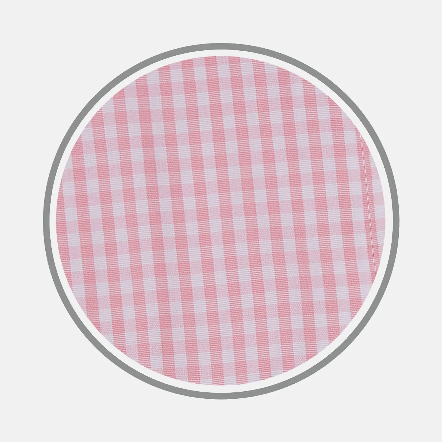 Light Pink Gingham Check Cotton Fabric sold by Turnbull & Asser