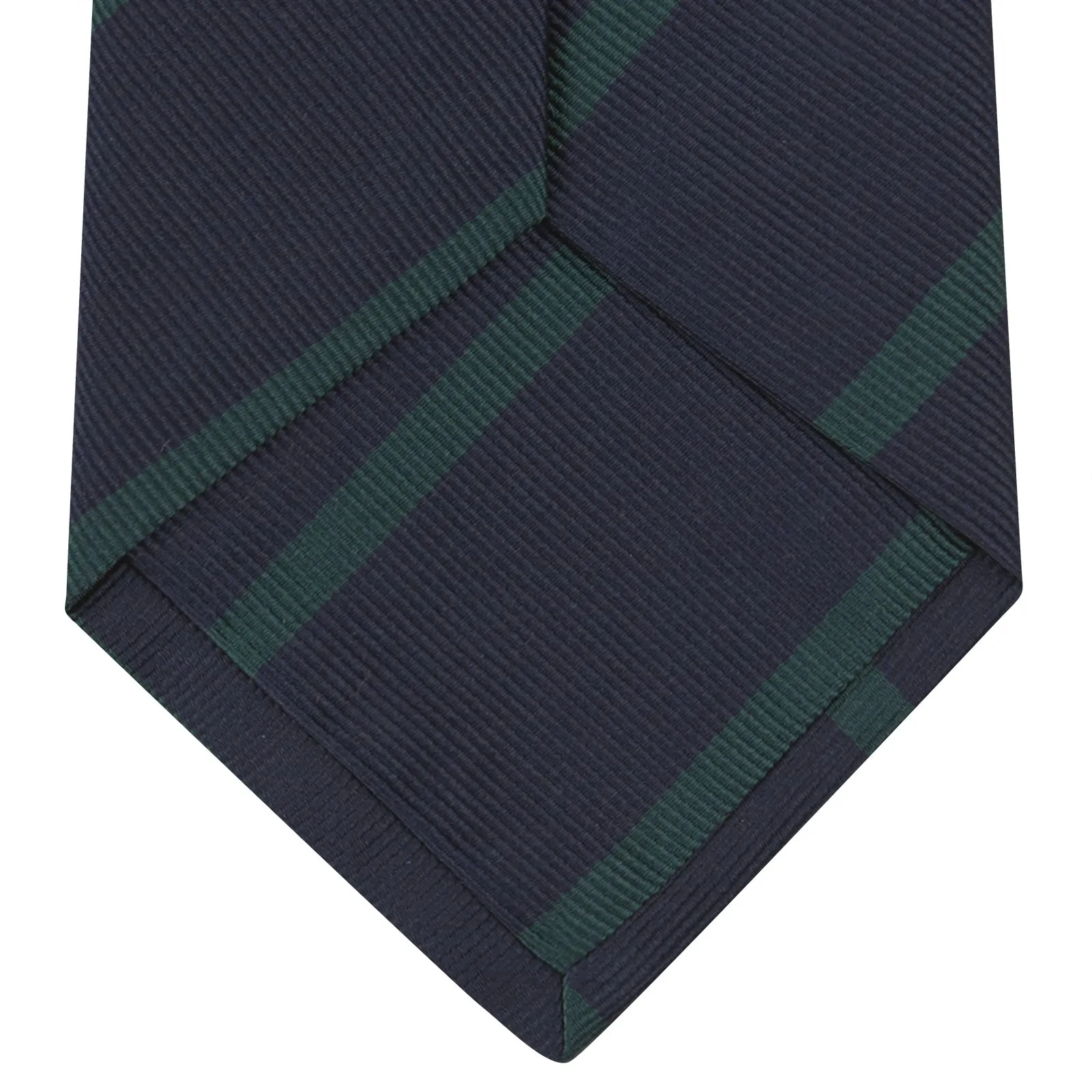Navy and Green Blazer Stripe Repp Silk Tie sold by Turnbull & Asser product image thumbnail 4