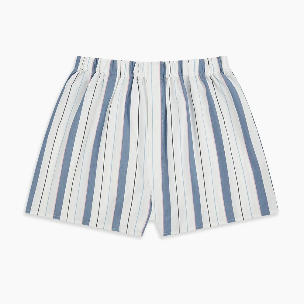 Blue Blazer Stripe Godfrey Boxer Shorts sold by Turnbull & Asser product image thumbnail 3