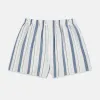 Blue Blazer Stripe Godfrey Boxer Shorts sold by Turnbull & Asser