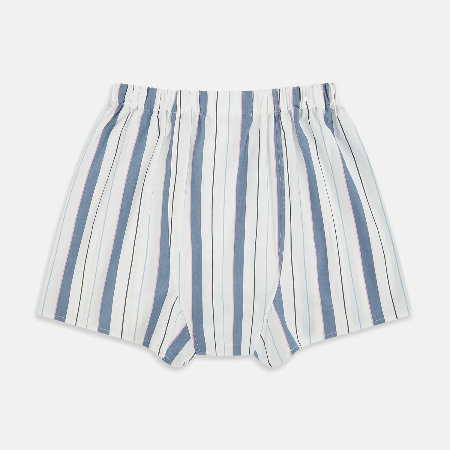 Blue Blazer Stripe Godfrey Boxer Shorts sold by Turnbull & Asser product image thumbnail 2