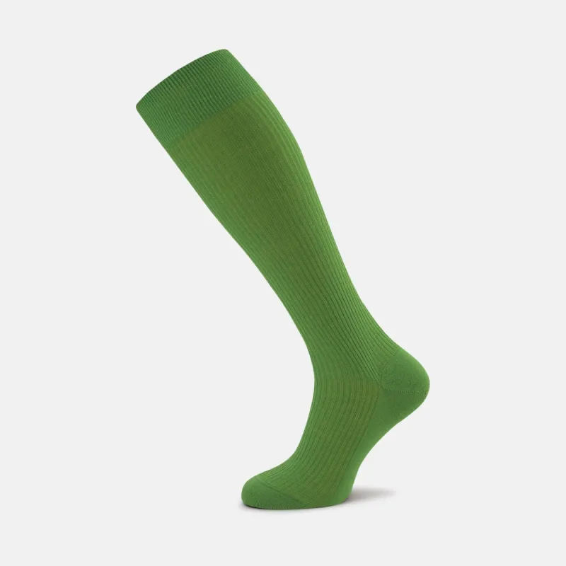 Green Long Merino Wool Socks sold by Turnbull & Asser