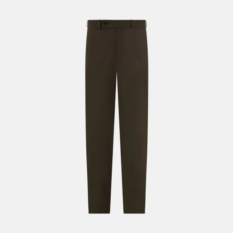Moss Green Winston Trousers sold by Turnbull & Asser
