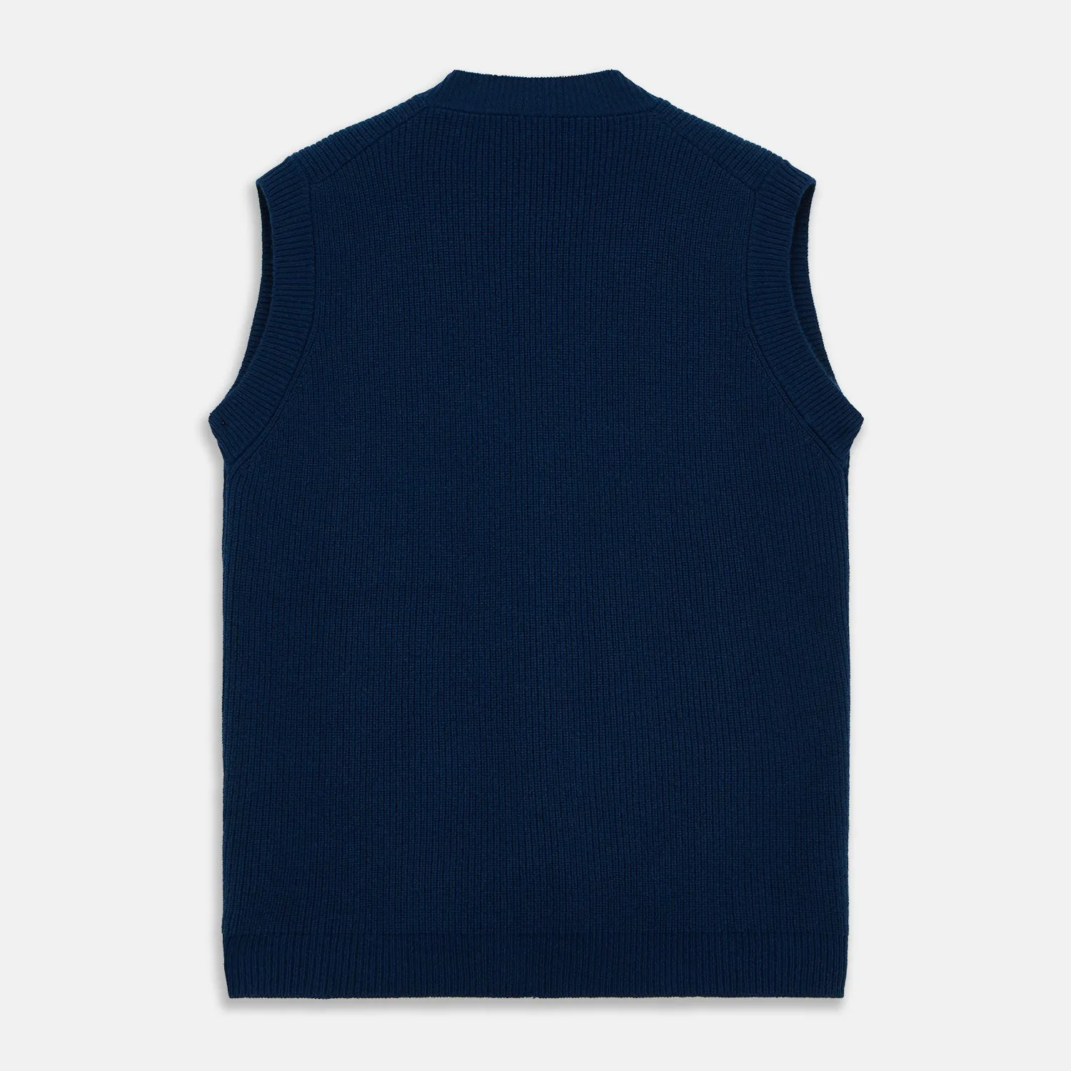 Navy Sleeveless Cashmere Cardigan sold by Turnbull & Asser product image thumbnail 5