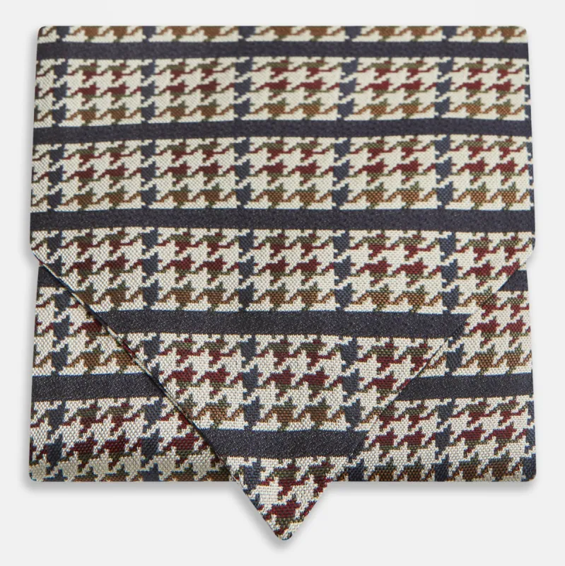 Brown Houndstooth Silk Cravat sold by Turnbull & Asser