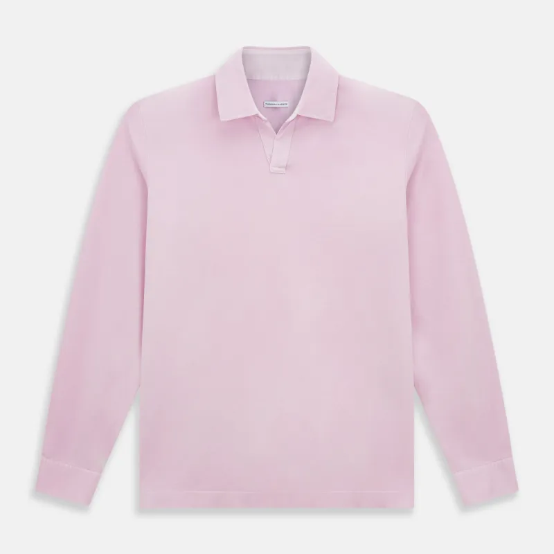 Pink Rugby Polo Shirt sold by Turnbull & Asser