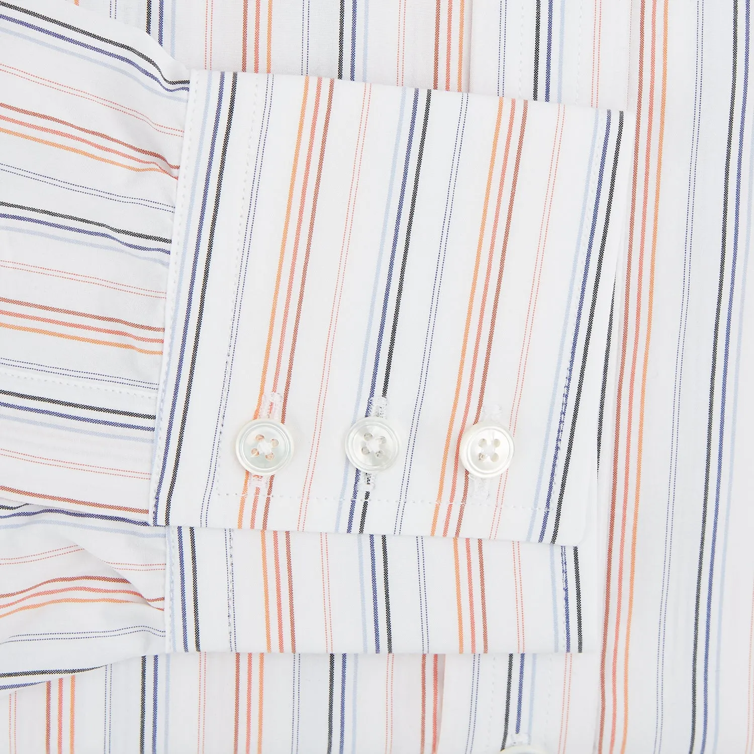 Orange and Blue Multi Stripe Mayfair Shirt sold by Turnbull & Asser product image thumbnail 3