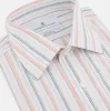 Orange and Blue Multi Stripe Mayfair Shirt sold by Turnbull & Asser