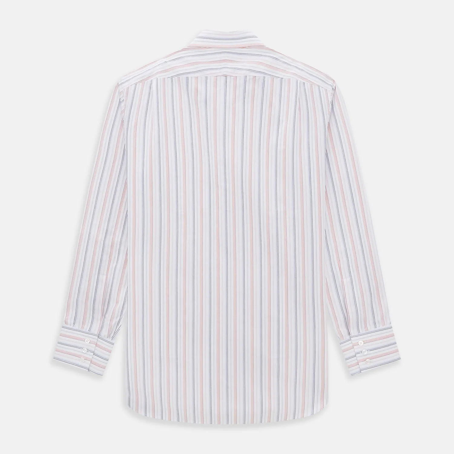 Orange and Blue Multi Stripe Mayfair Shirt sold by Turnbull & Asser product image thumbnail 5