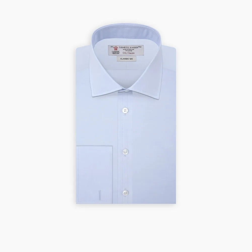 Two-Fold 120 Light Blue Shirt with Regent Collar and Double Cuffs sold by Turnbull & Asser product image thumbnail 5