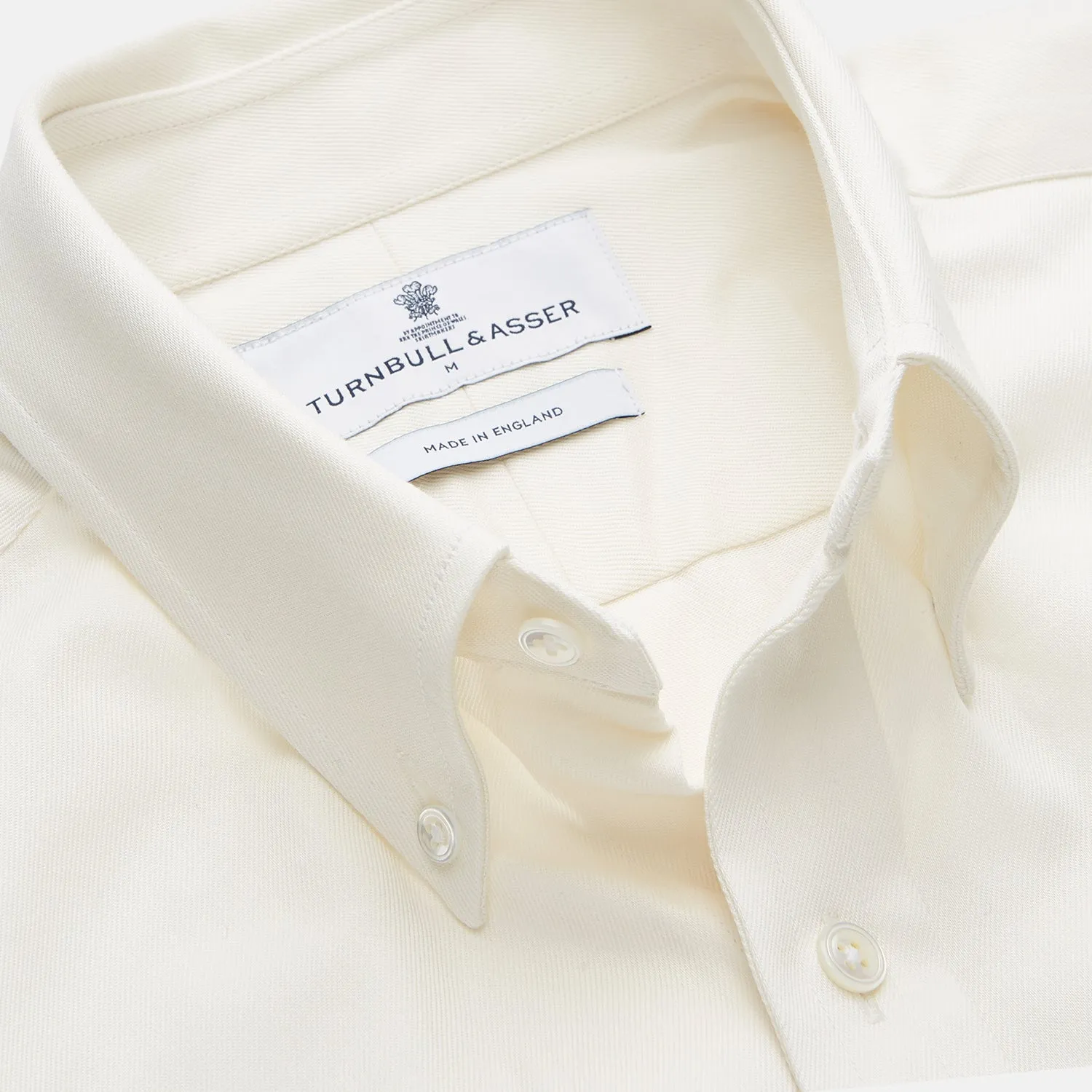 Cream Weekend Fit Hayne Shirt With Dorset Collar And 1-Button Cuffs sold by Turnbull & Asser product image thumbnail 3
