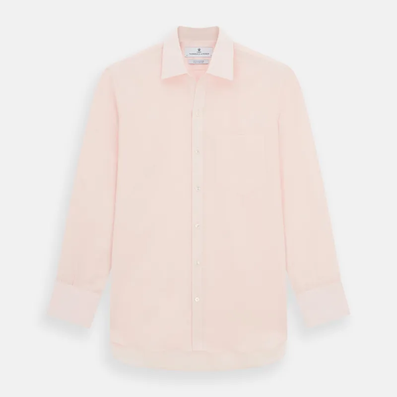 Pale Pink Cotton Cashmere Chelsea Shirt sold by Turnbull & Asser