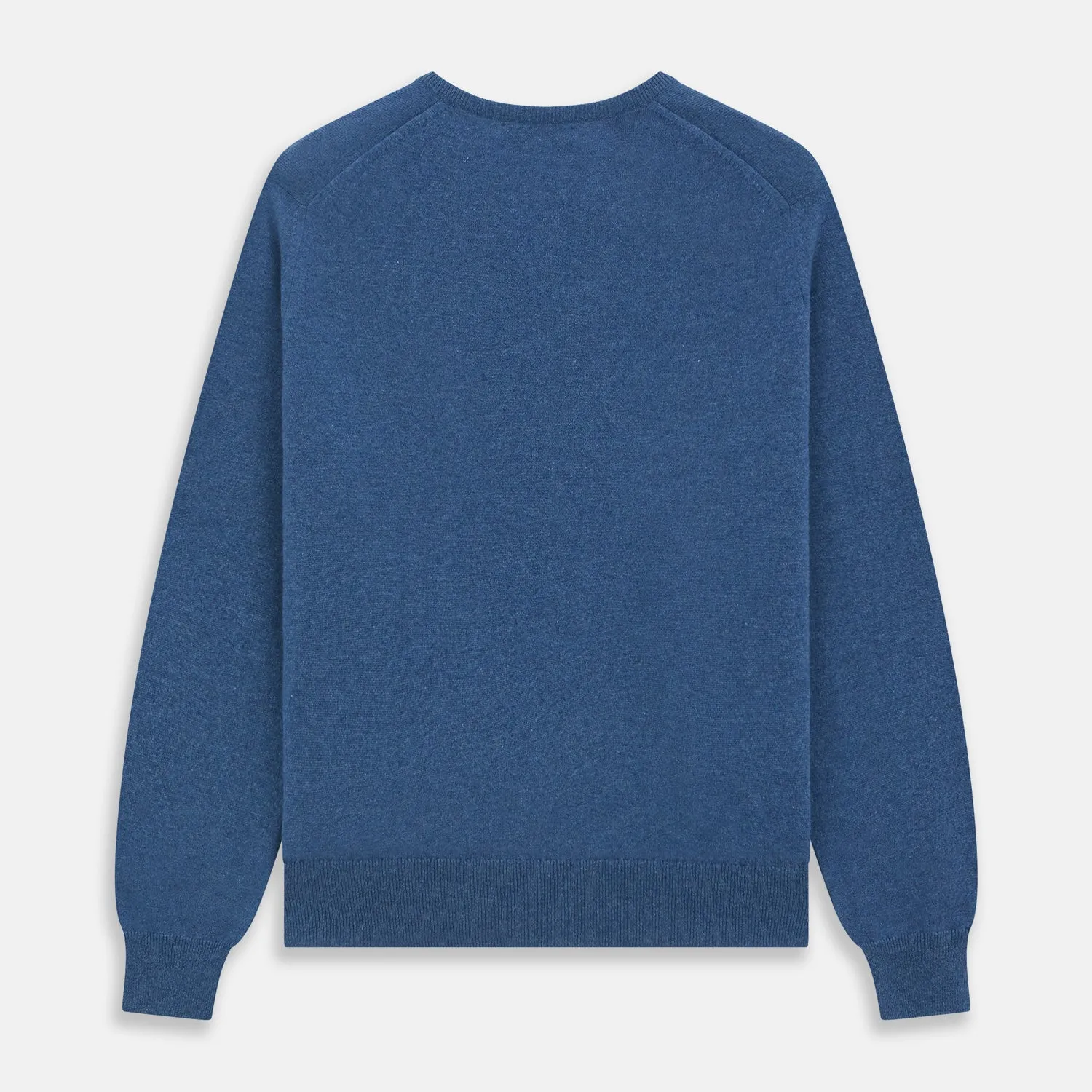 Blue V-Neck Cashmere Jumper sold by Turnbull & Asser product image thumbnail 4