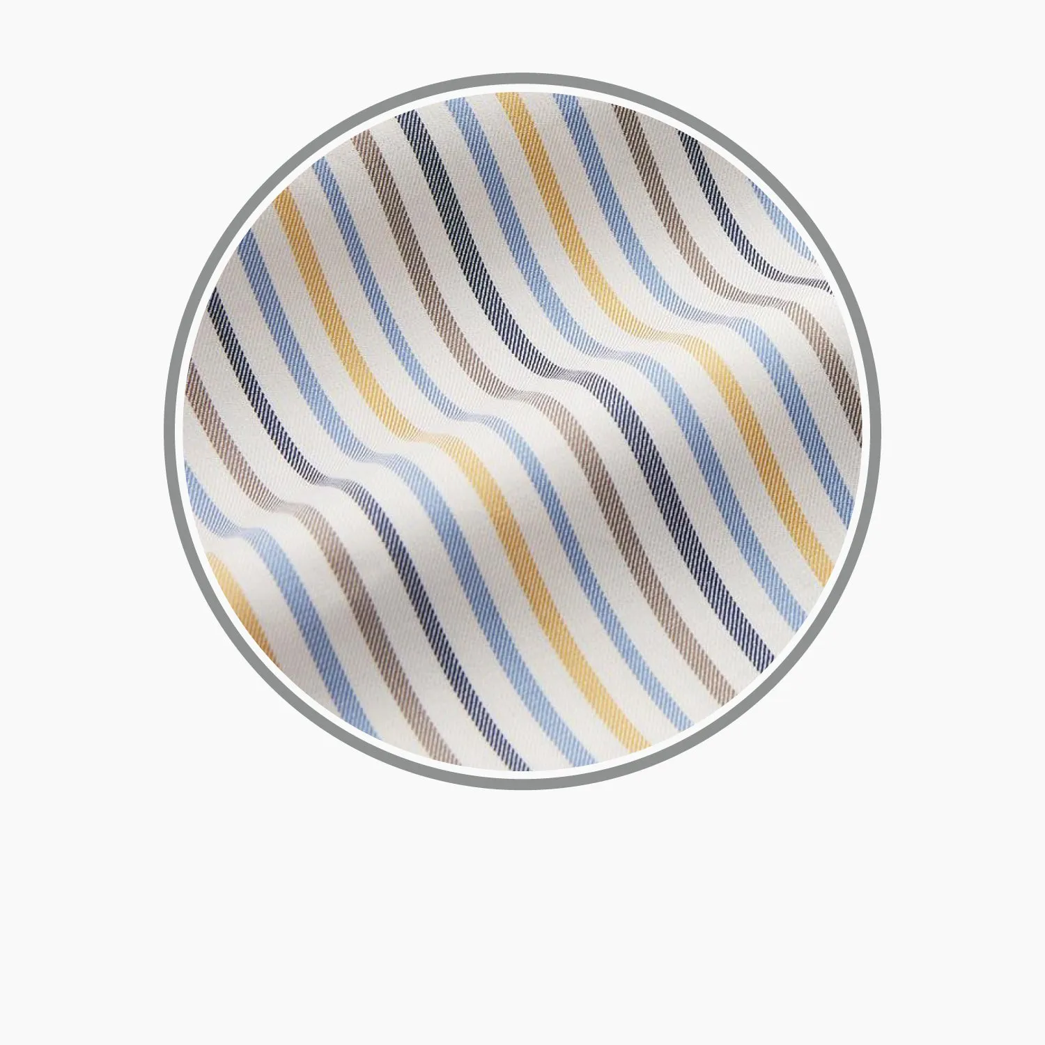 Yellow Multi Stripe Cotton Fabric sold by Turnbull & Asser product image thumbnail 3