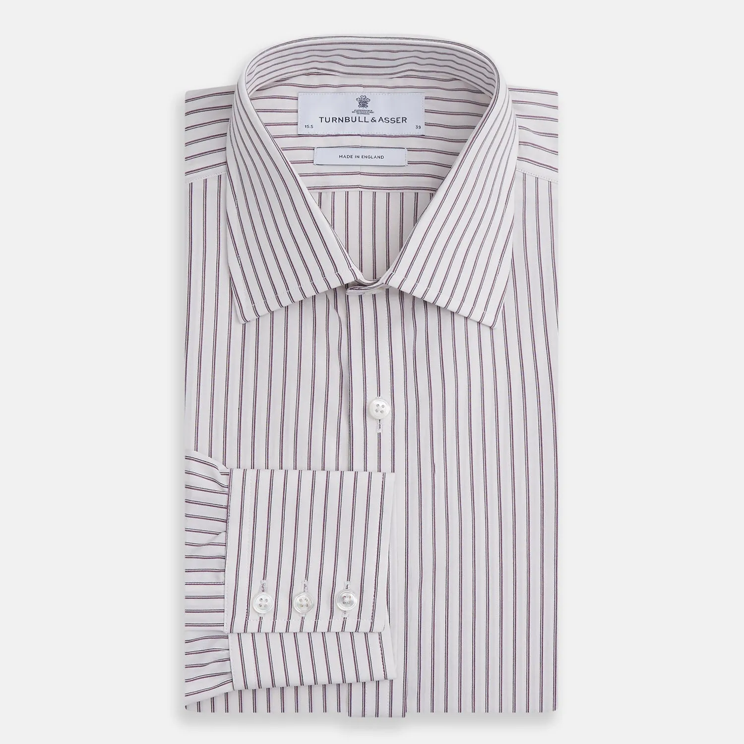 Purple Track Stripe Mayfair Shirt sold by Turnbull & Asser product image thumbnail 4