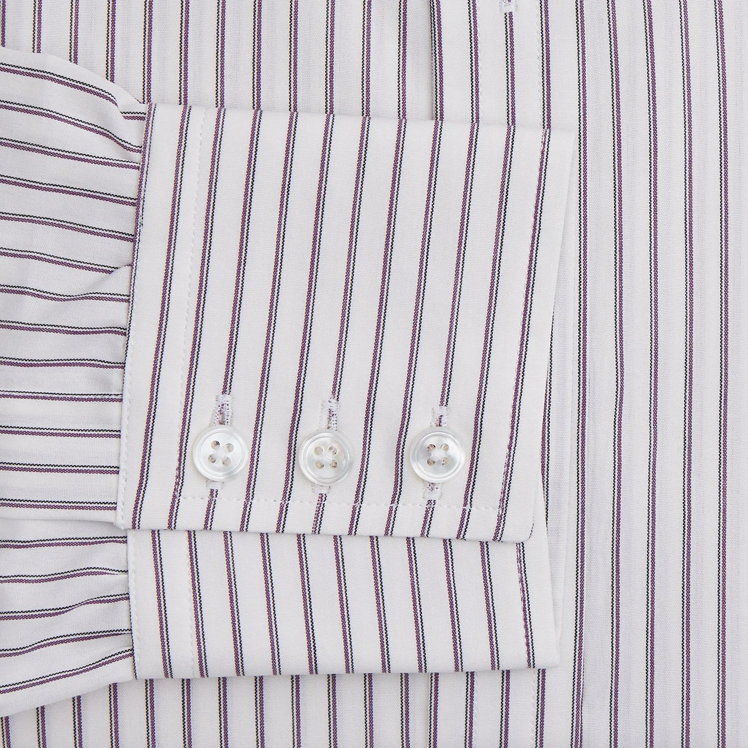 Purple Track Stripe Mayfair Shirt sold by Turnbull & Asser product image thumbnail 3