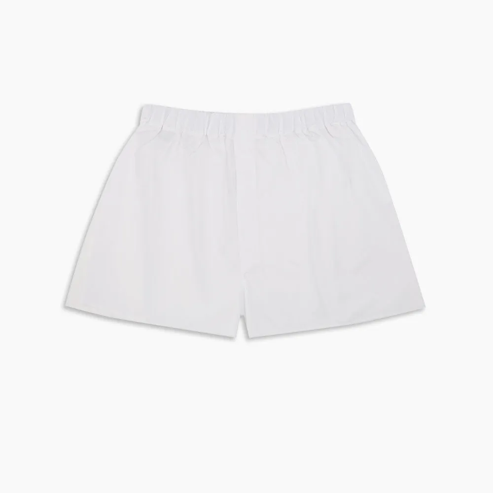 Plain White Cotton Boxer Shorts sold by Turnbull & Asser product image thumbnail 3