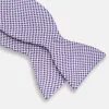 Purple and White Hounstooth Silk Bow Tie sold by Turnbull & Asser