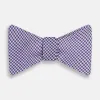 Purple and White Hounstooth Silk Bow Tie sold by Turnbull & Asser