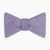 Purple and White Hounstooth Silk Bow Tie sold by Turnbull & Asser