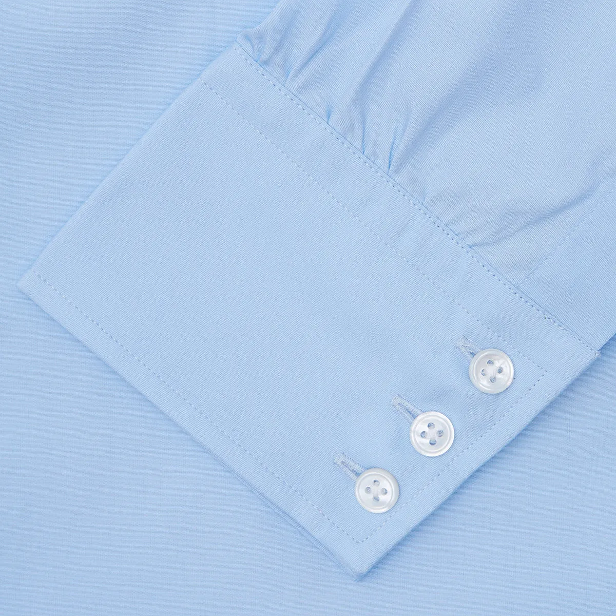 Light Blue Cotton Shirt with T&A Collar and 3-Button Cuffs sold by Turnbull & Asser product image thumbnail 3