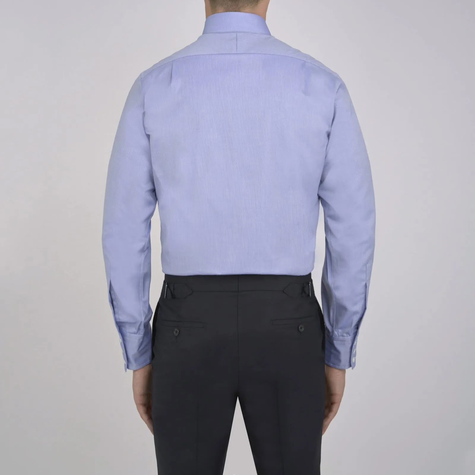 Blue Royal Oxford Cotton Shirt with Button-Down Collar and 3-Button Cuffs sold by Turnbull & Asser product image thumbnail 5