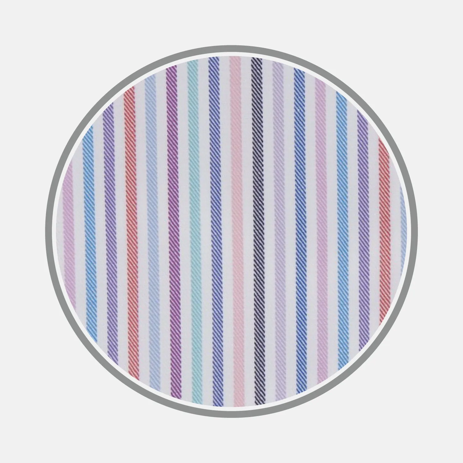 Blue, Pink and Red Graph Stripe Cotton Fabric sold by Turnbull & Asser