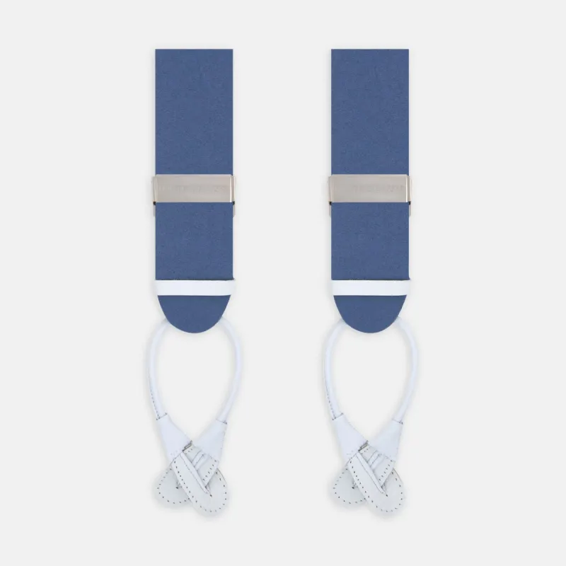 Blue Adjustable Felt Braces sold by Turnbull & Asser